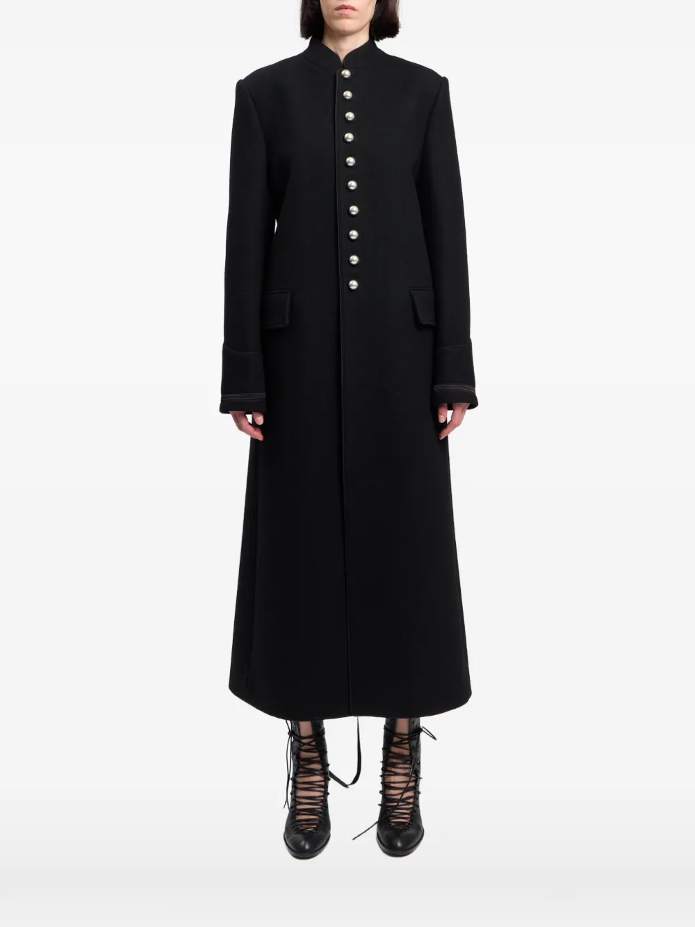 Ann Demeulemeester washed wool coat