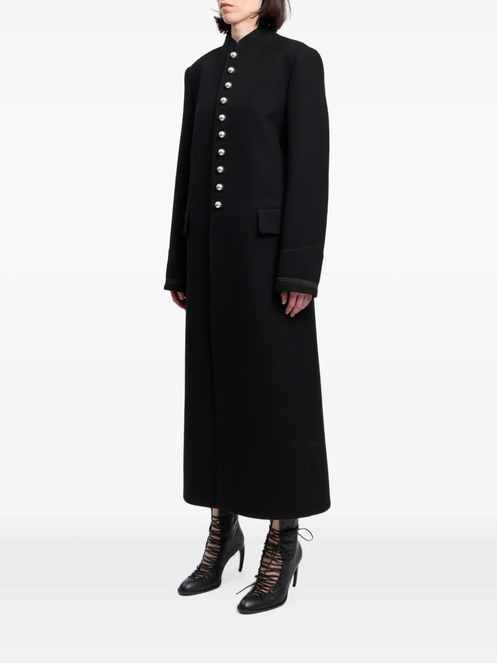 Ann Demeulemeester Wollen jas Zwart