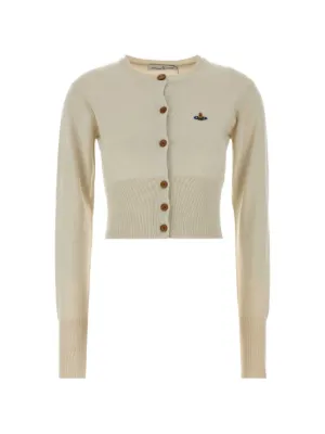 Vivienne Westwood Orb Embroidered Button Cardigan | Grey | FARFETCH