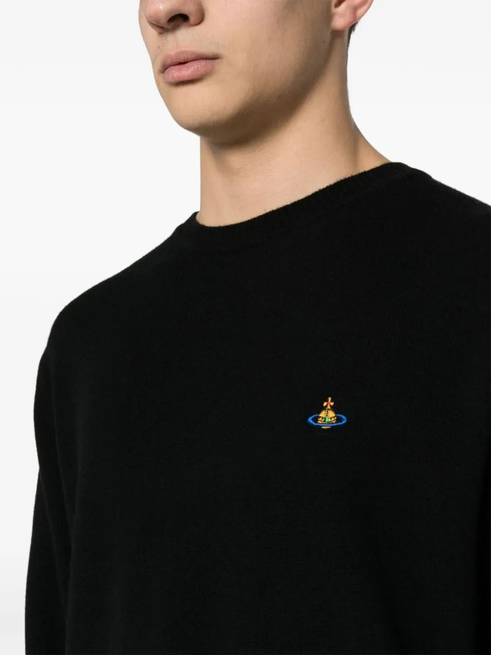 Vivienne Westwood Alex trui met geborduurde Orb Zwart