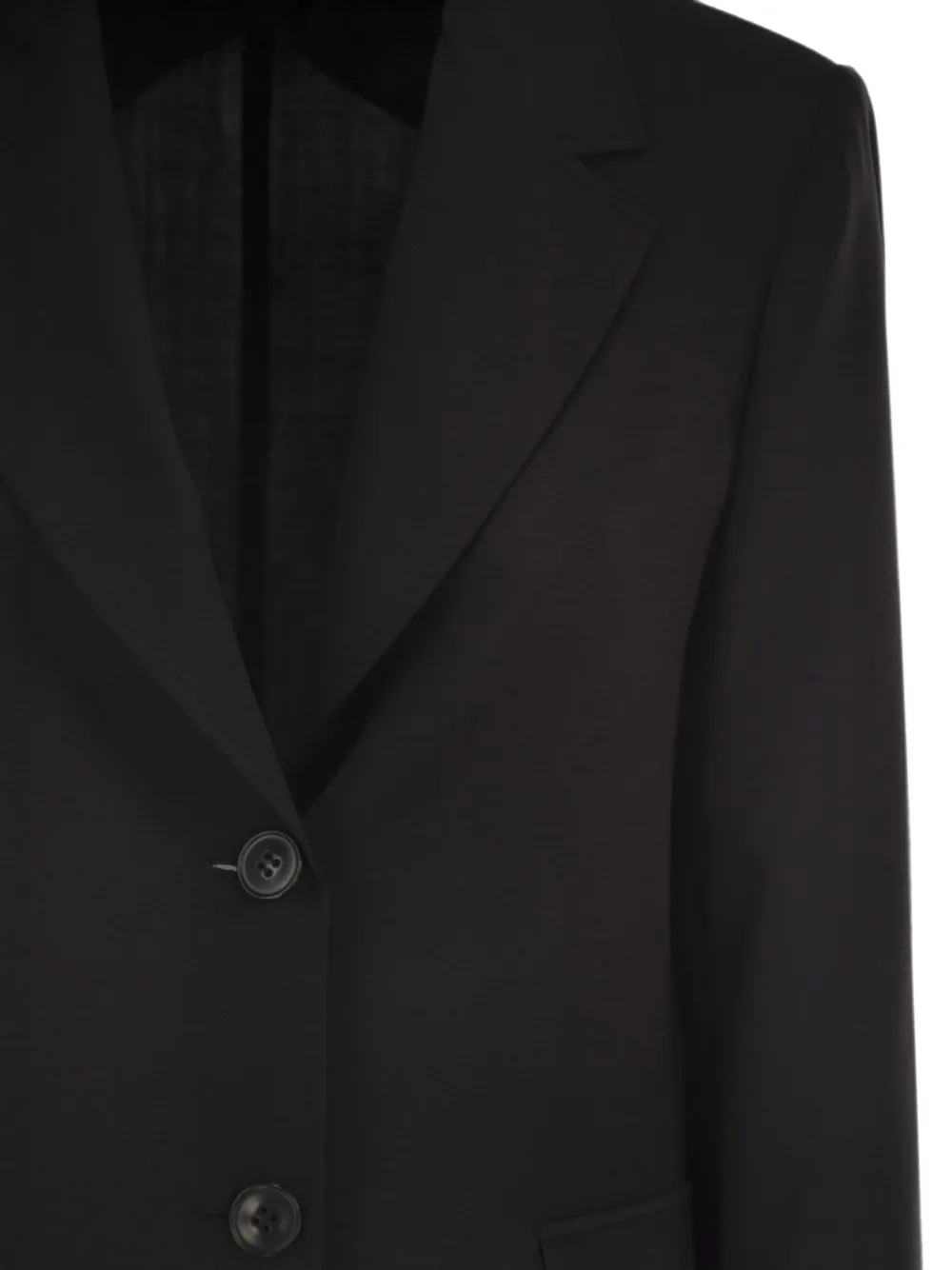 Max Mara Blazer met enkele rij knopen Zwart