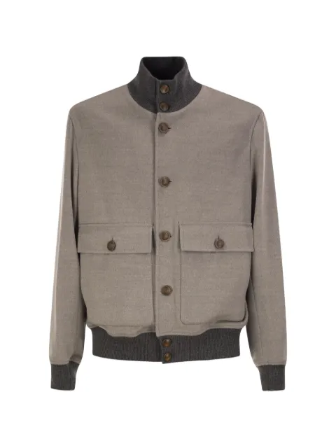 Brunello Cucinelli long-sleeve high-neck bomber jacket