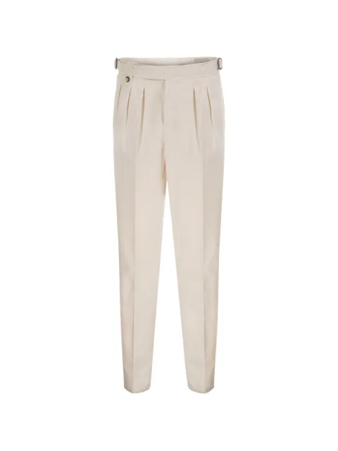 Brunello Cucinelli pleated side-adjuster tapered trousers