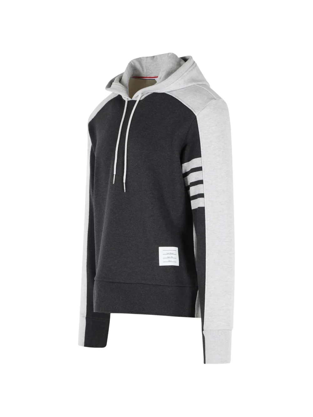 Thom Browne 4-Bar hoodie met colourblocking Grijs