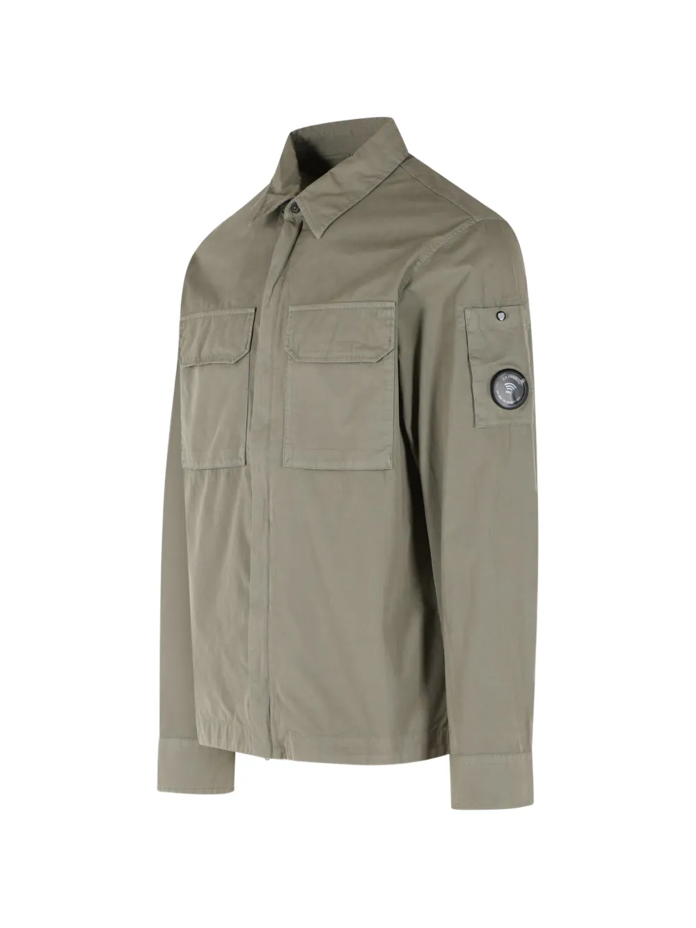 C.P. Company Katoenen sweater met Lens-detail Grijs