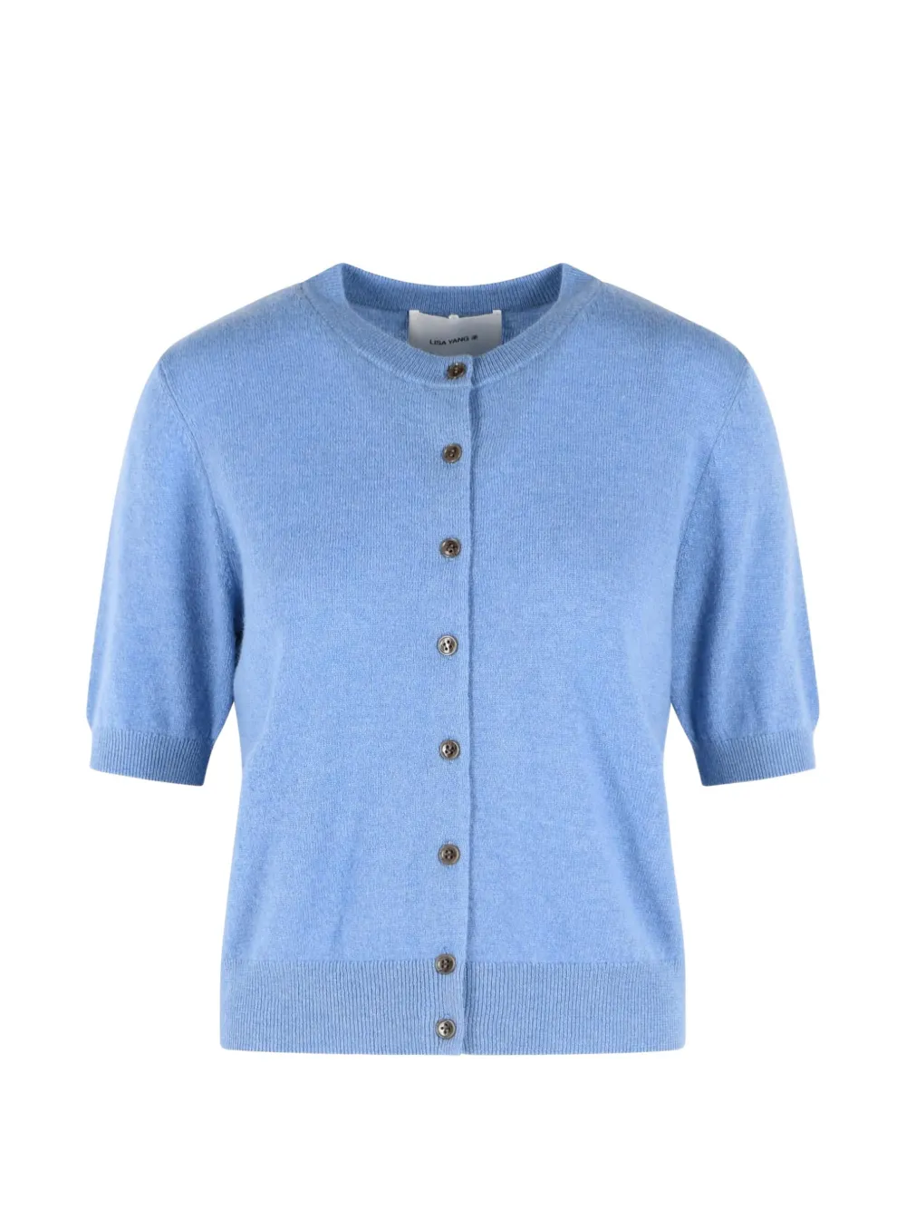 Lisa Yang short-sleeve cashmere cardigan - Blu