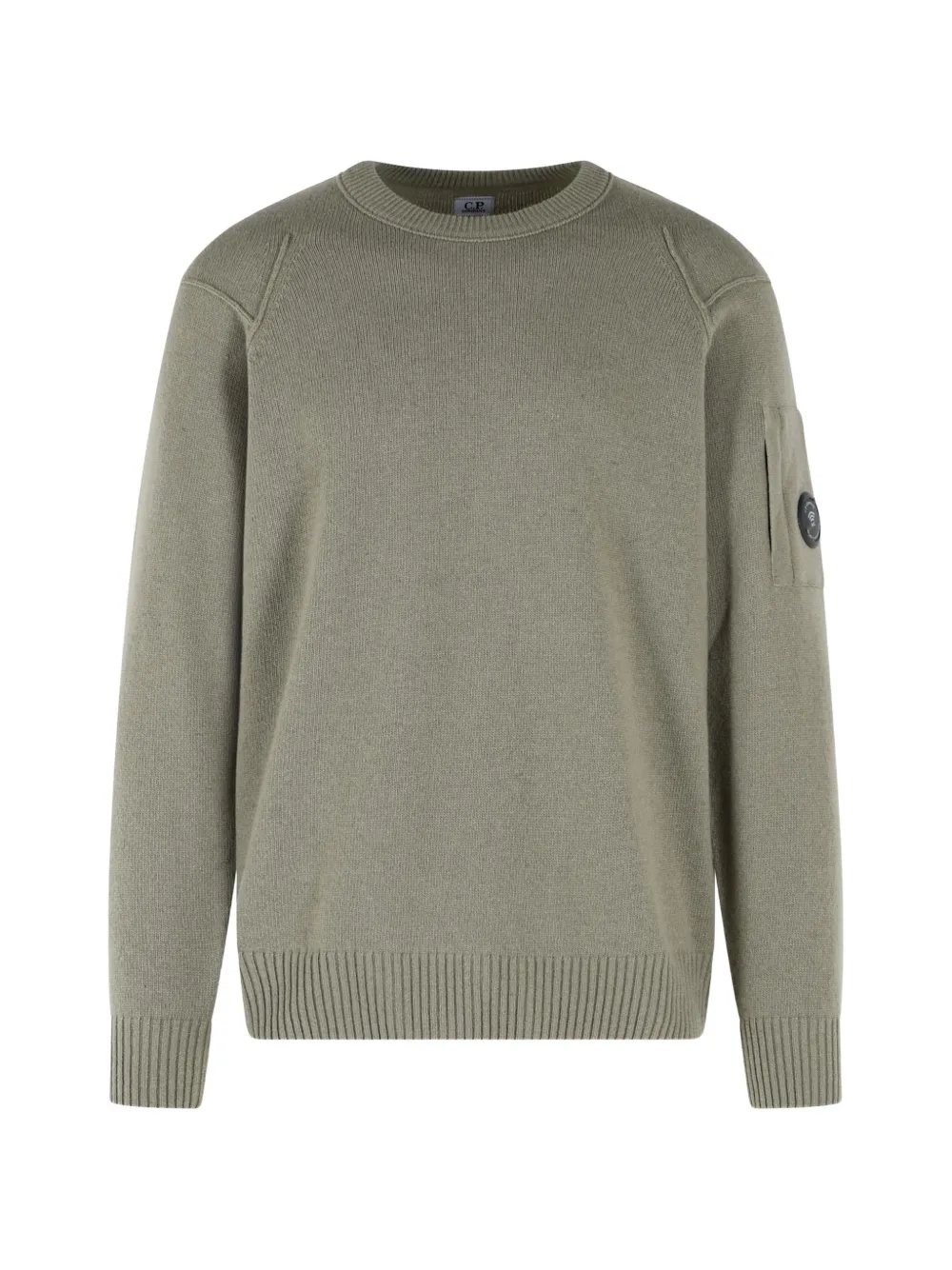 C.P. Company lens-detail crew-neck sweater - Verde