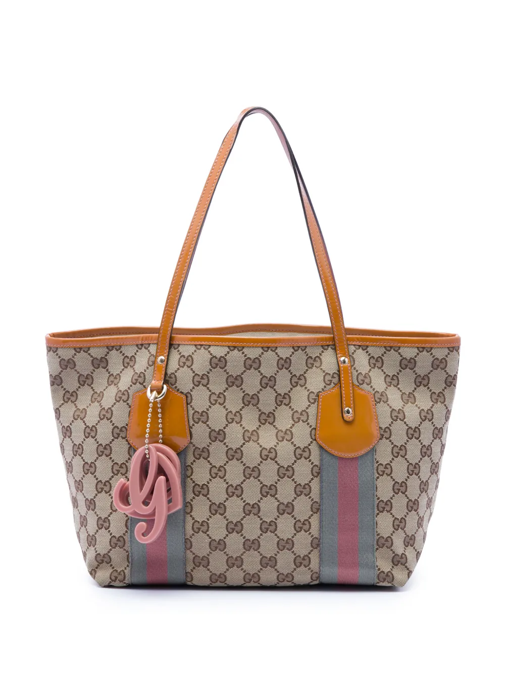 Gucci Pre-Owned 2016-2026 GG Canvas Web Jolie tote bag - Nude