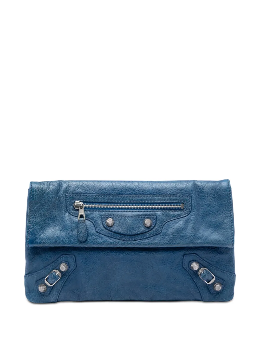 Balenciaga Pre-Owned 2005-2026 Lambskin Motocross Giant 12 Envelope clutch bag - Blu