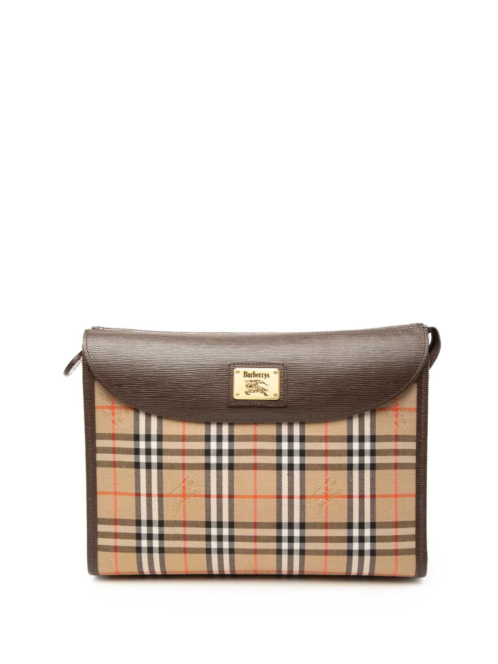Burberry Pre-Owned 20th Century Haymarket Check Canvas clutch bag - Toni neutri