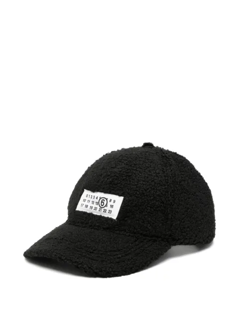 MM6 Maison Margiela logo-patch bouclé baseball cap
