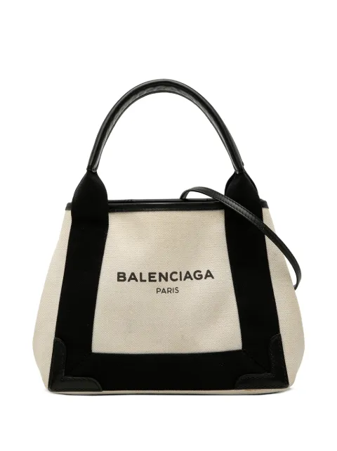 Balenciaga Pre-Owned 2018-2026 Canvas Navy Cabas XS satchel