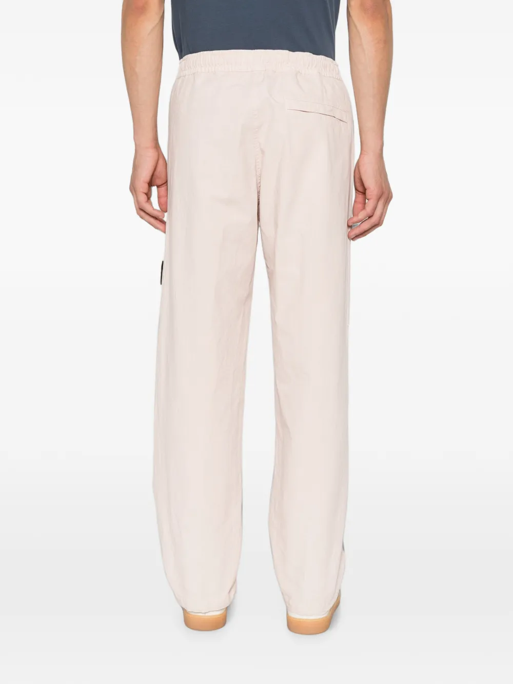 Stone Island Katoenen ruimvallende cargo broek met logo-patch Roze
