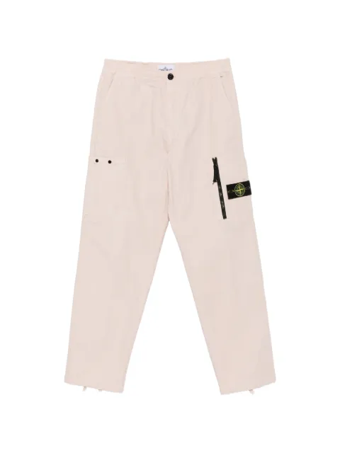 Stone Island logo-patch loose-fit cotton cargo pants