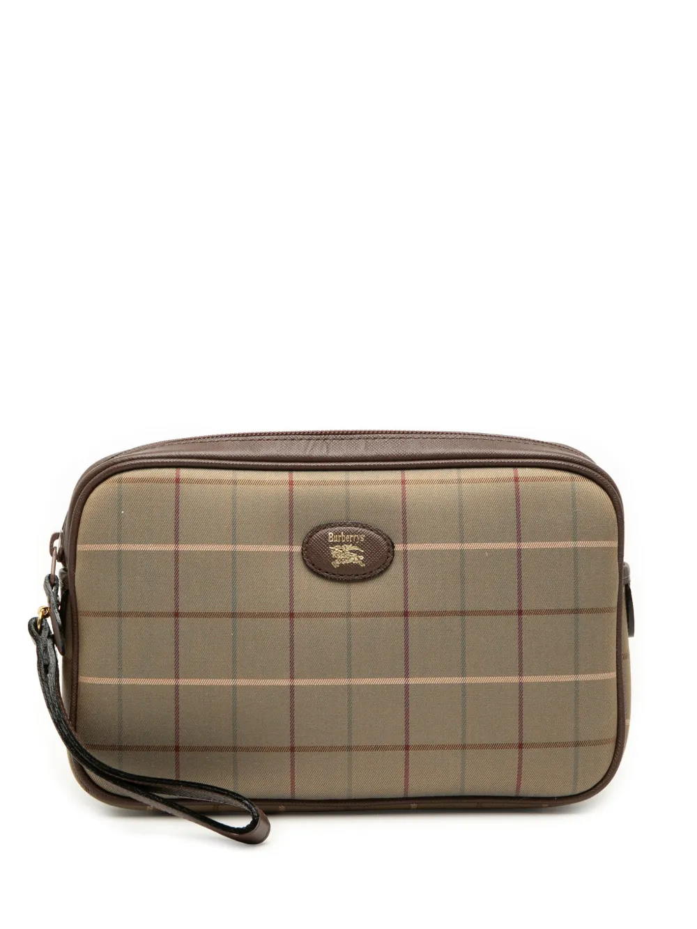 Burberry Pre-Owned 20th Century Vintage Check Canvas clutch bag - Marrone