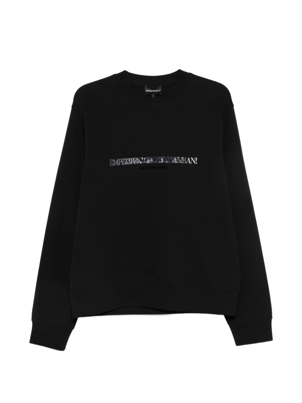 Emporio Armani logo-print cotton sweatshirt - Nero
