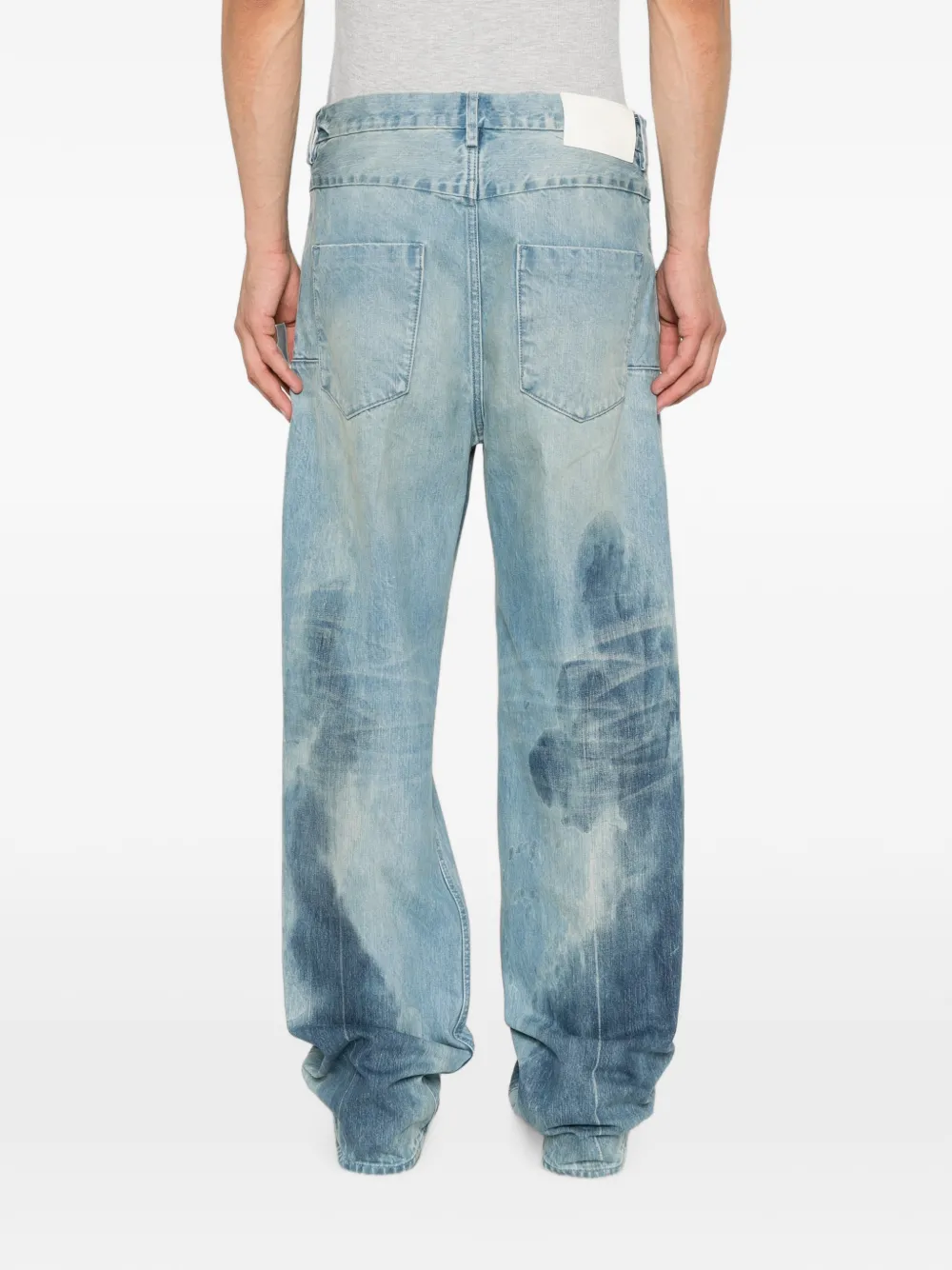Purple Brand Jeans met wijde pijpen Blauw