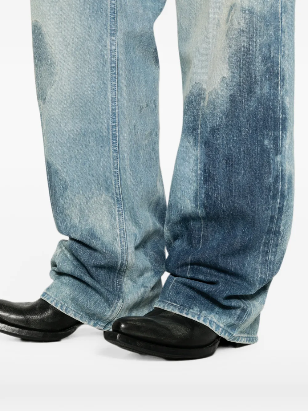 Purple Brand Jeans met wijde pijpen Blauw