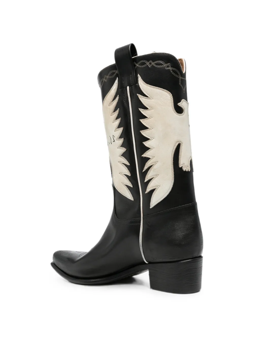 Enfants Riches Déprimés Detox In Alabama patchwork cowboy boots Zwart
