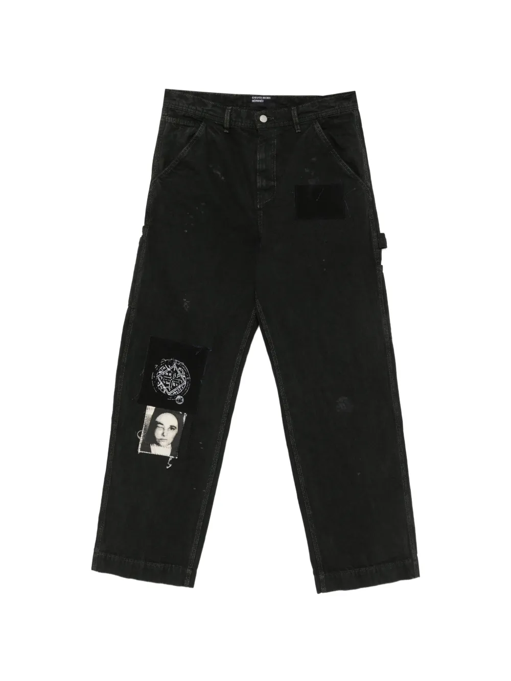 Enfants Riches Déprimés patchwork distressed cotton trousers