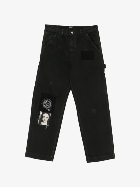 Enfants Riches Déprimés patchwork distressed cotton trousers
