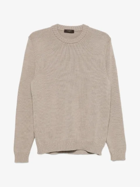 Zanone ribbed-knit crew-neck wool jumper