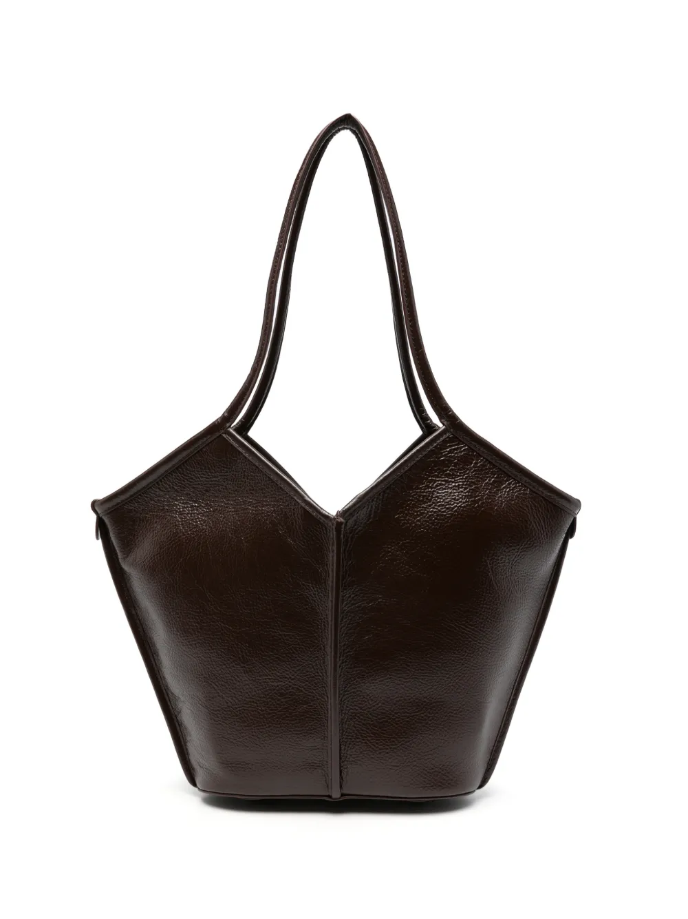 Hereu Calella leather tote bag - Marrone