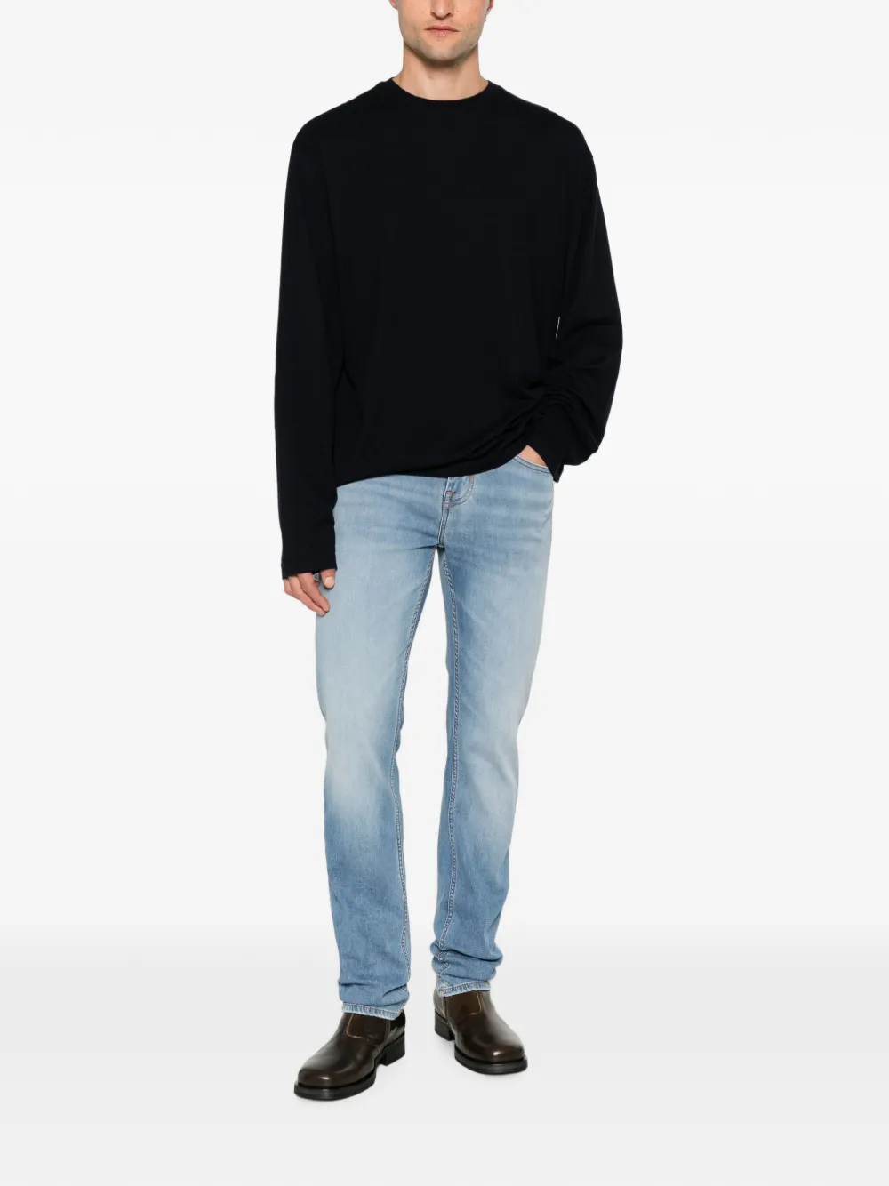7 For All Mankind Jeans met vervaagd effect en riemlussen Blauw