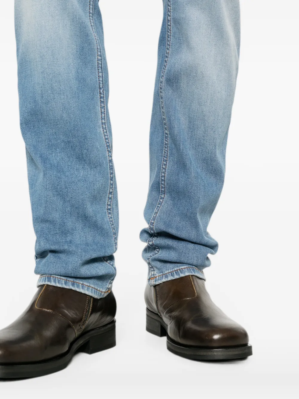 7 For All Mankind Jeans met vervaagd effect en riemlussen Blauw
