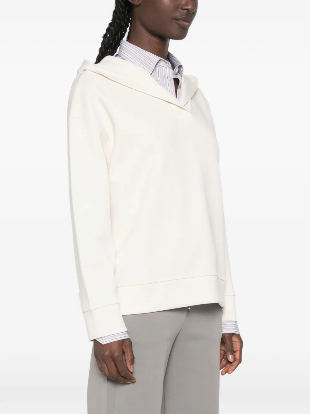 'S Max Mara Hoodie met lange mouwen Beige