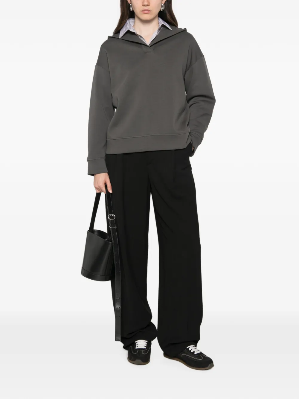 'S Max Mara Smbuona hoodie met lange mouwen Grijs