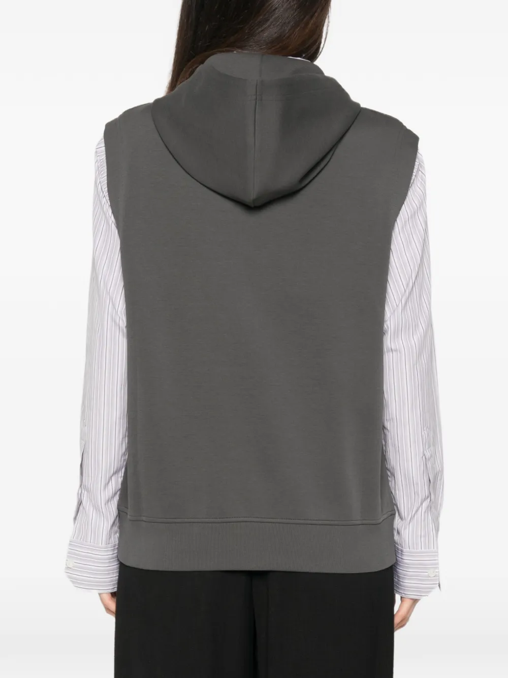 'S Max Mara Smmballo mouwloze hoodie met ritssluiting Grijs