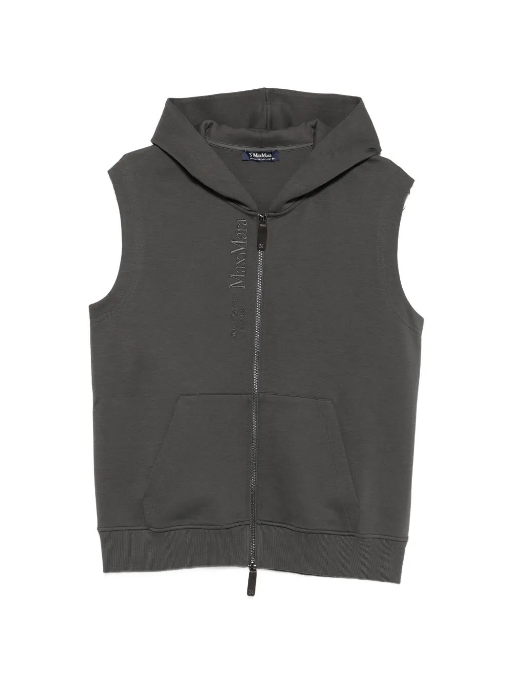 'S Max Mara Smmballo sleeveless zip-fastening hoodie - Grau