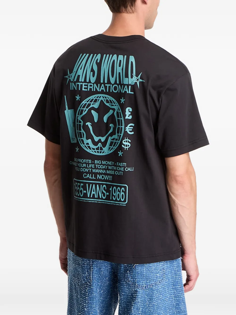 Vans Katoenen T-shirt Zwart