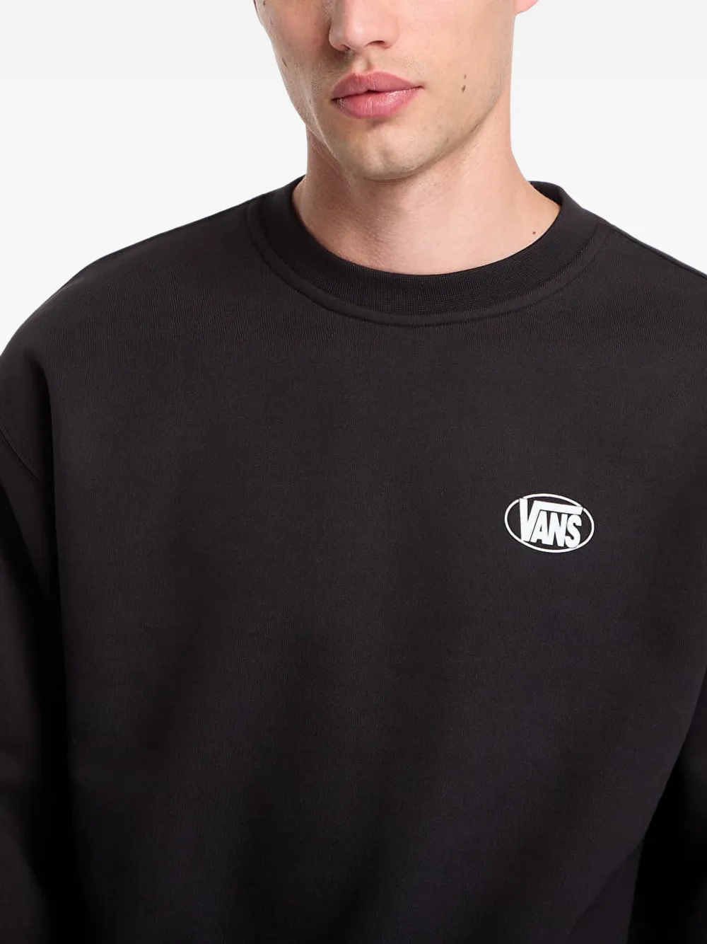 Vans logo-print sweater Zwart
