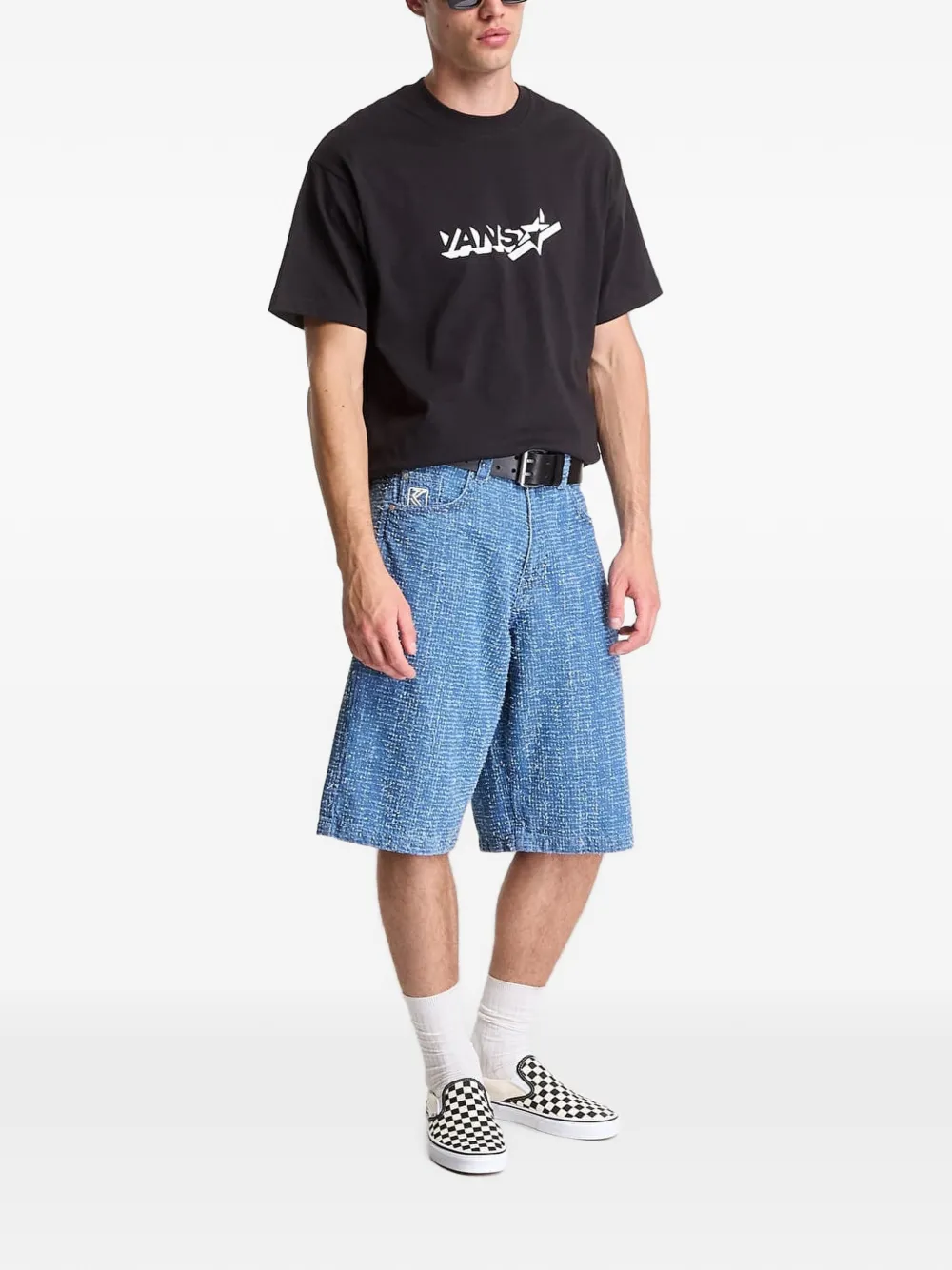 Vans T-shirt met logoprint Zwart