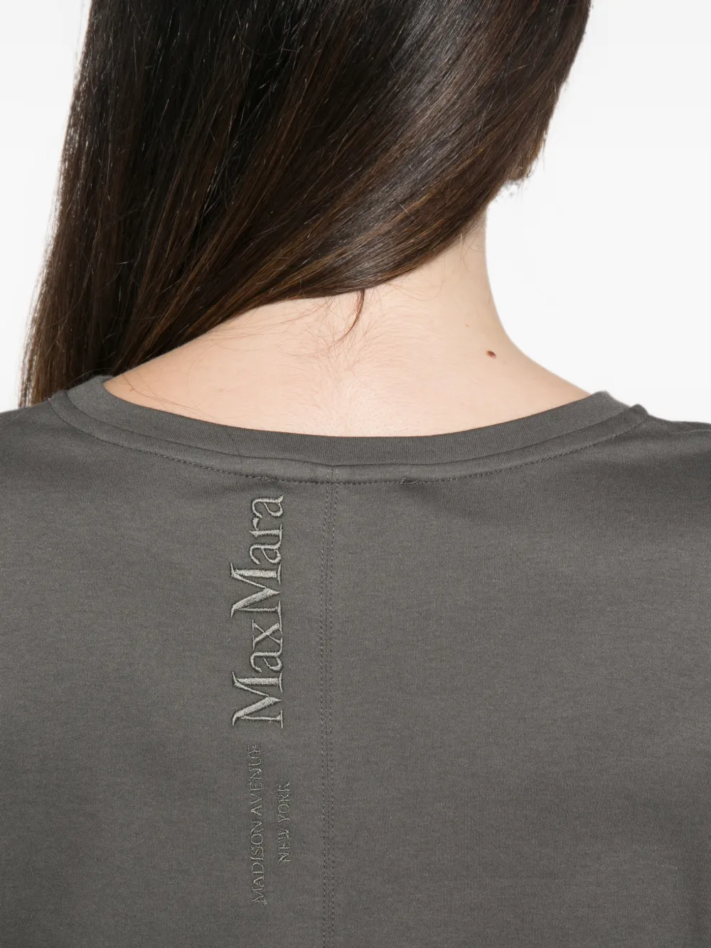 'S Max Mara Smmfumetto top met ronde hals en lange mouwen Grijs