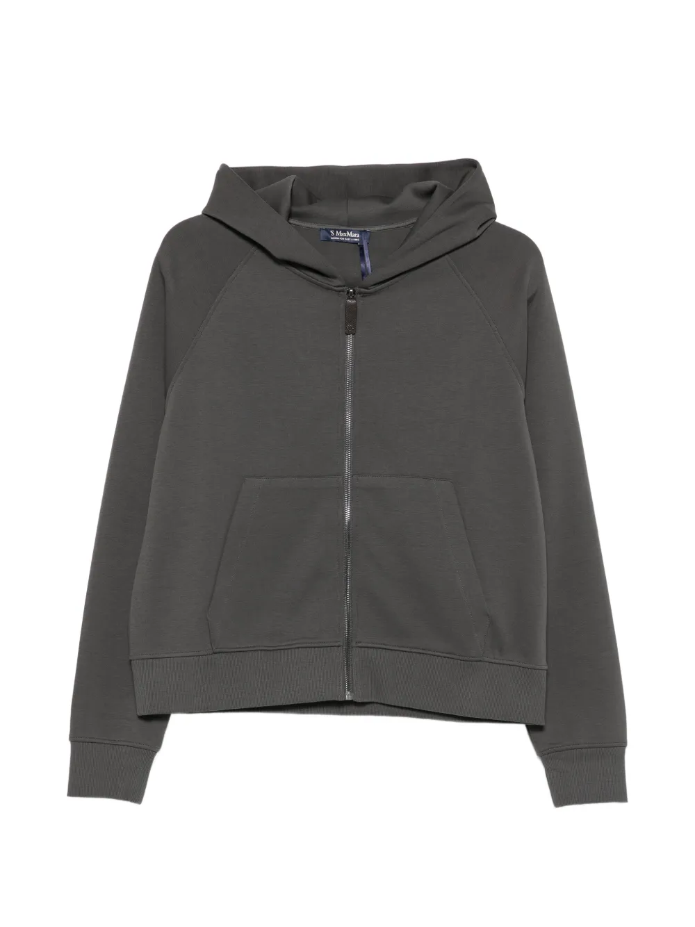 'S Max Mara Smmmarea zip-fastening ribbed-knit hoodie - Grey