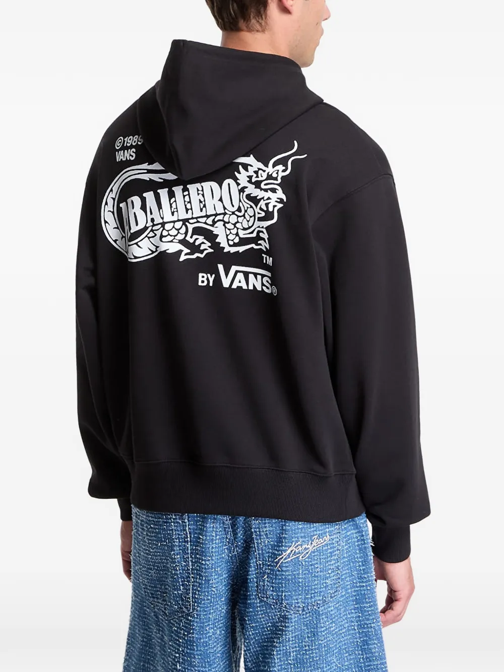 Vans graphic-print drawstring hoodie Zwart