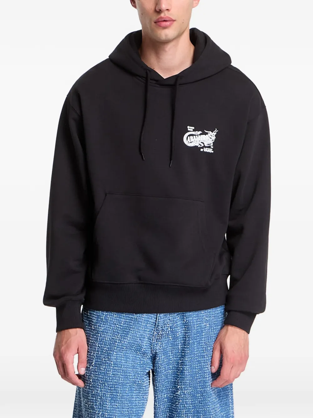 Vans graphic-print drawstring hoodie Zwart