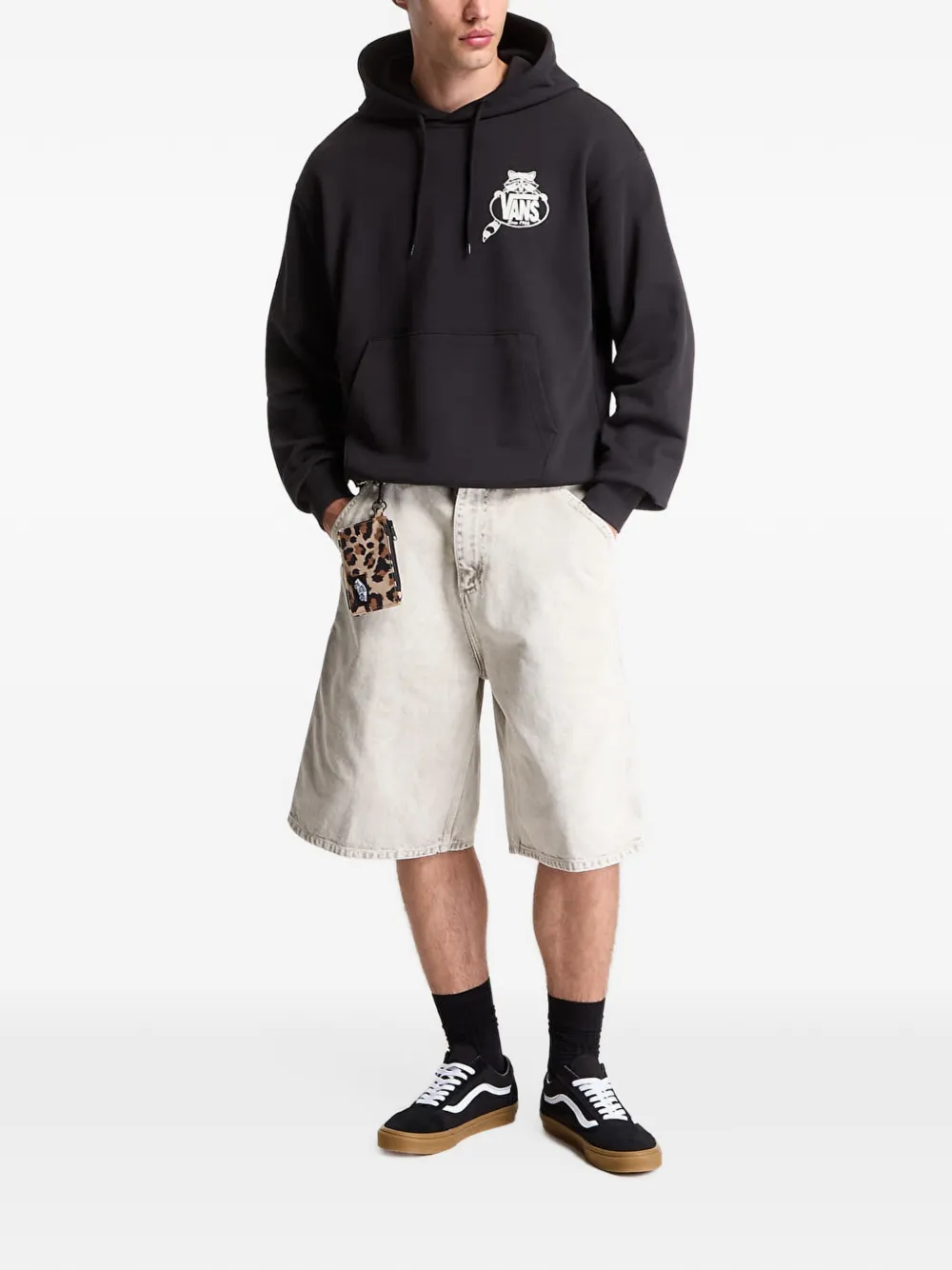 Vans graphic-print drawstring hoodie Zwart
