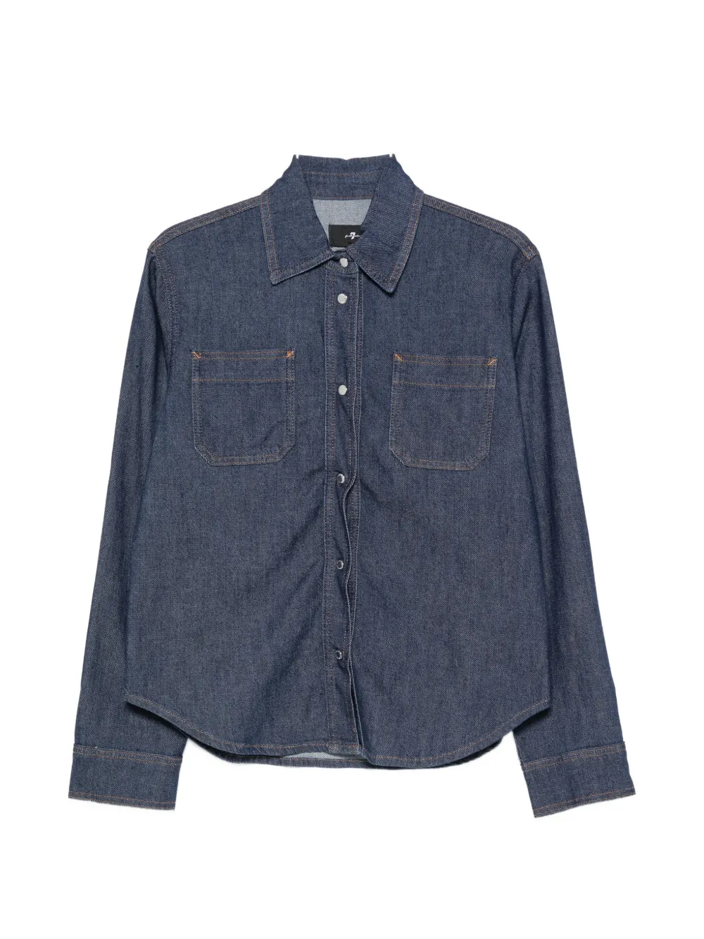 7 For All Mankind Utility Classic patch-pocket denim shirt - Blu