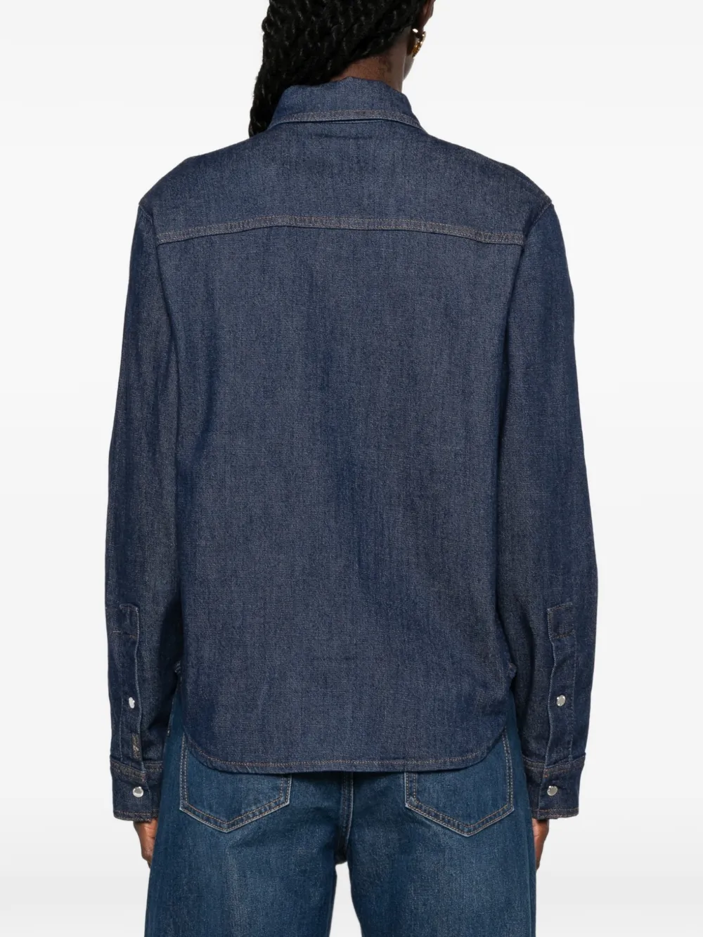 7 For All Mankind Halona Classic denim blouse Blauw