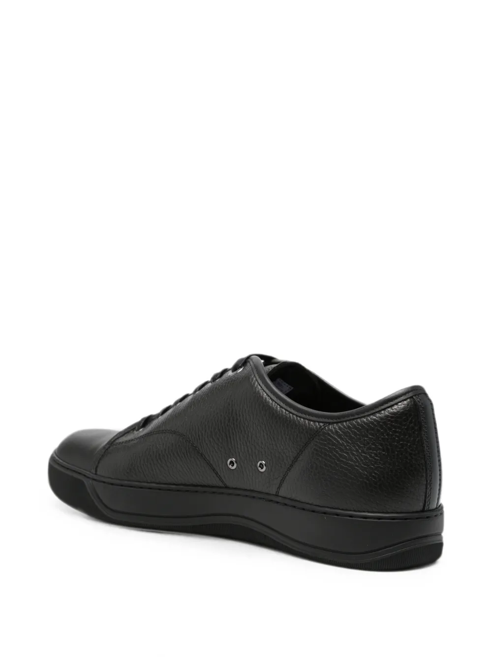 Lanvin grained leather sneakers Zwart