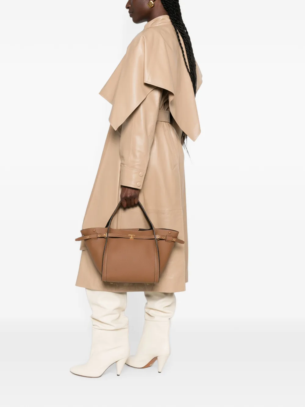 Tod's T Timeless leren schoudertas Bruin