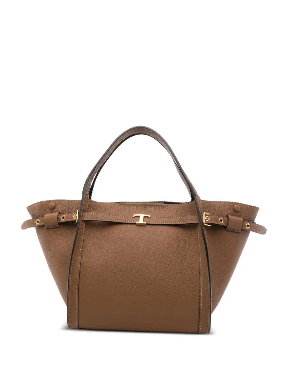 Tod's small T Signature leather tote bag - Brown