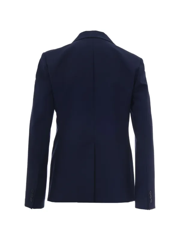 WEEK END　Max Mara Weekend Max Mara Blazer De Lã Com Abotoamento Simples | Azul
