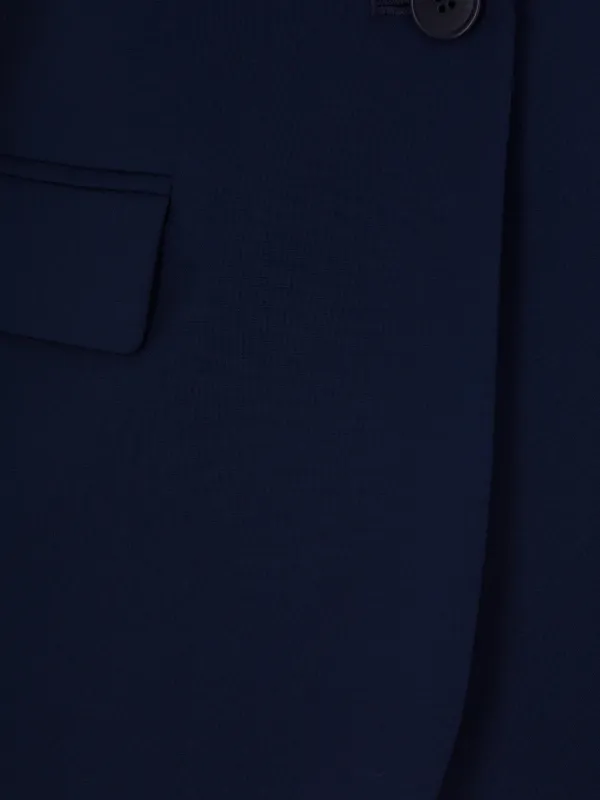 Weekend Max Mara Blazer De Lã Com Abotoamento Simples | Azul