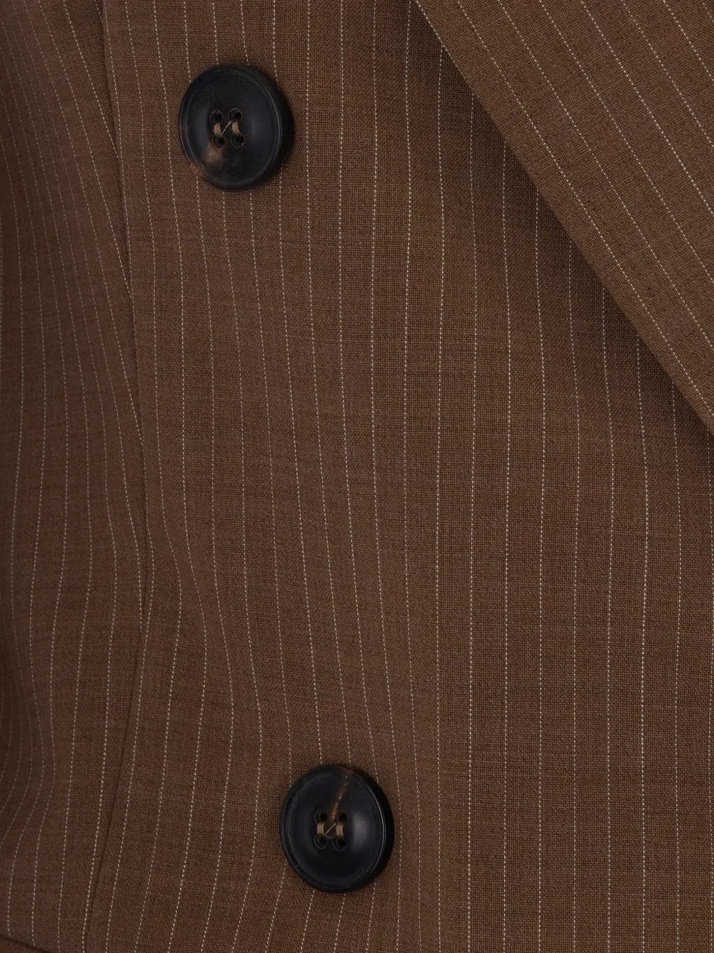 Max Mara Mstumico blazer met dubbele rij knopen en krijtstreep Bruin