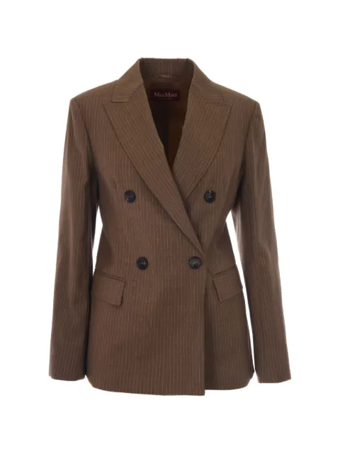 Max Mara blazer croisé à fines rayures
